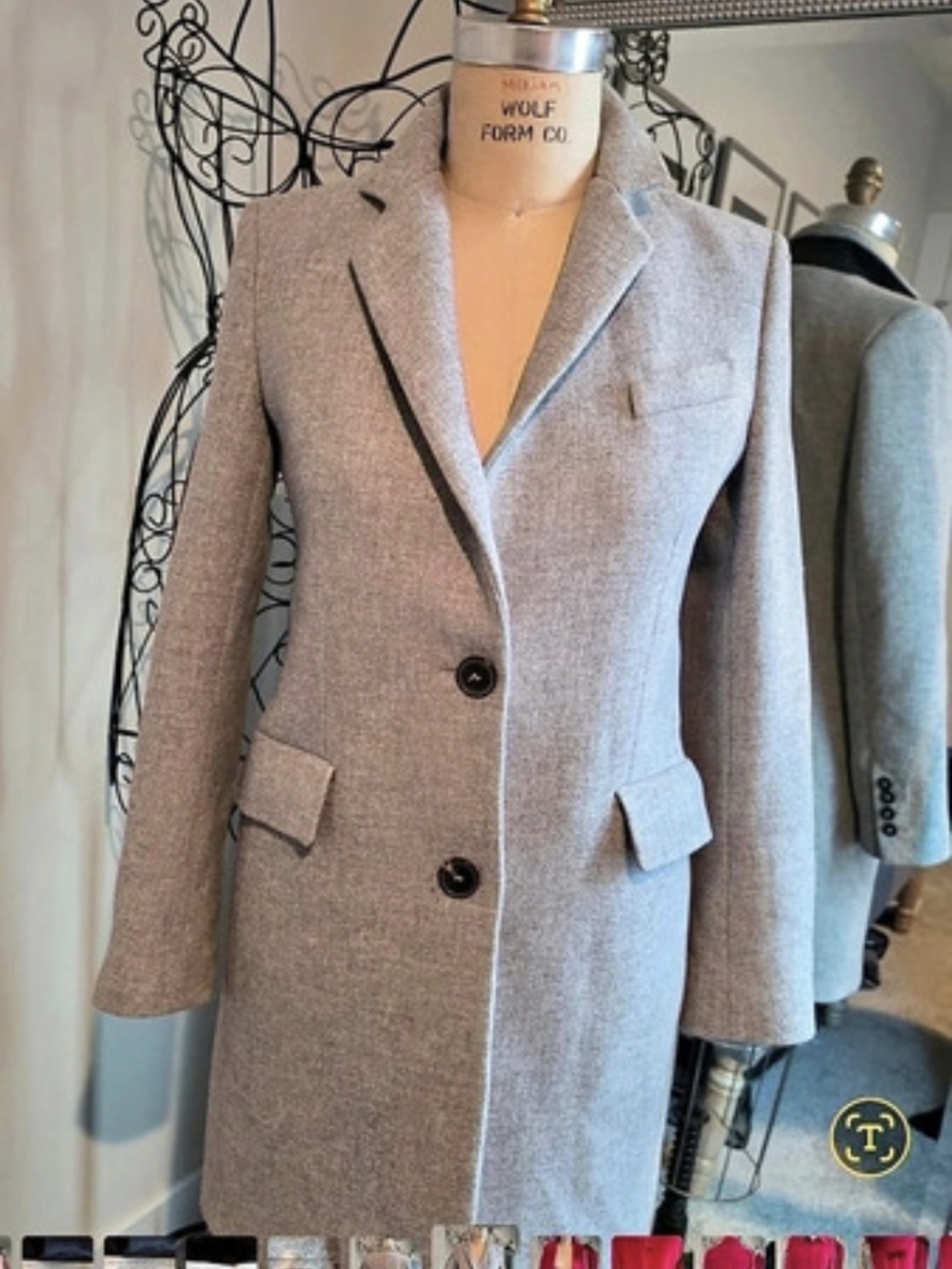 Zara Tailored Blazer in Gray Size Medium Like New